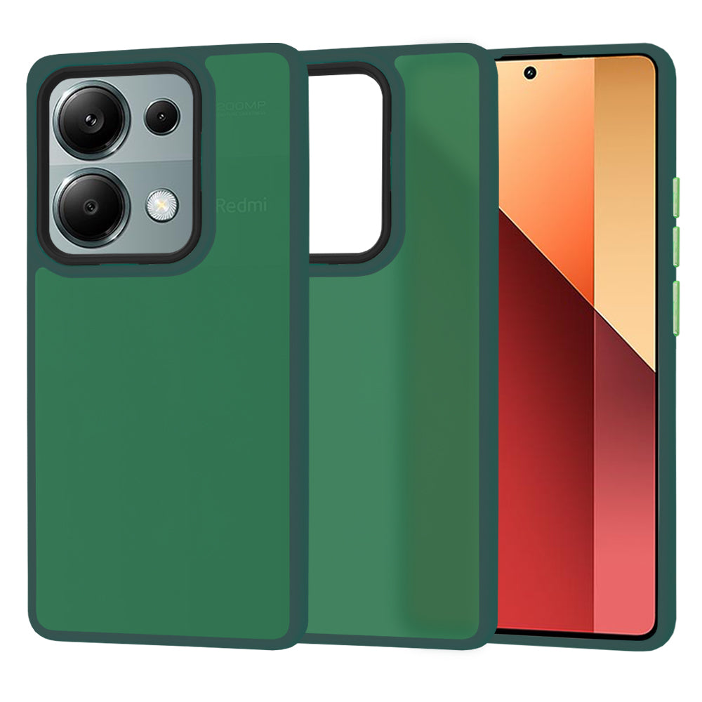 Husa de protectie Techsuit HaloFrost Series compatibil cu Xiaomi Redmi Note 13 Pro 4G / Poco M6 Pro 4G, Bleumarin Green
