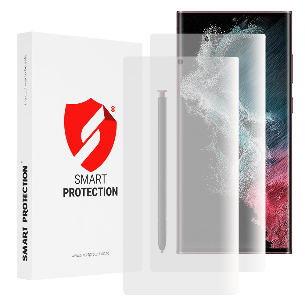 Folie de protectie Smart Protection Premium Classic (set de 2) compatibil cu Samsung Galaxy S22 Ultra 5G, Transparent