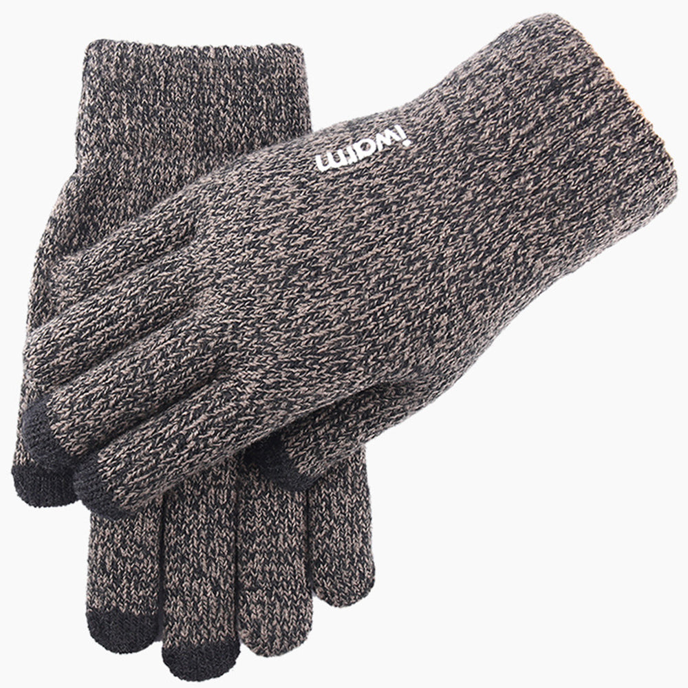 iWarm Touchscreen Gloves (ST0005), Double Layer and Velvet/Acrylic, Size 21cm, Gri
