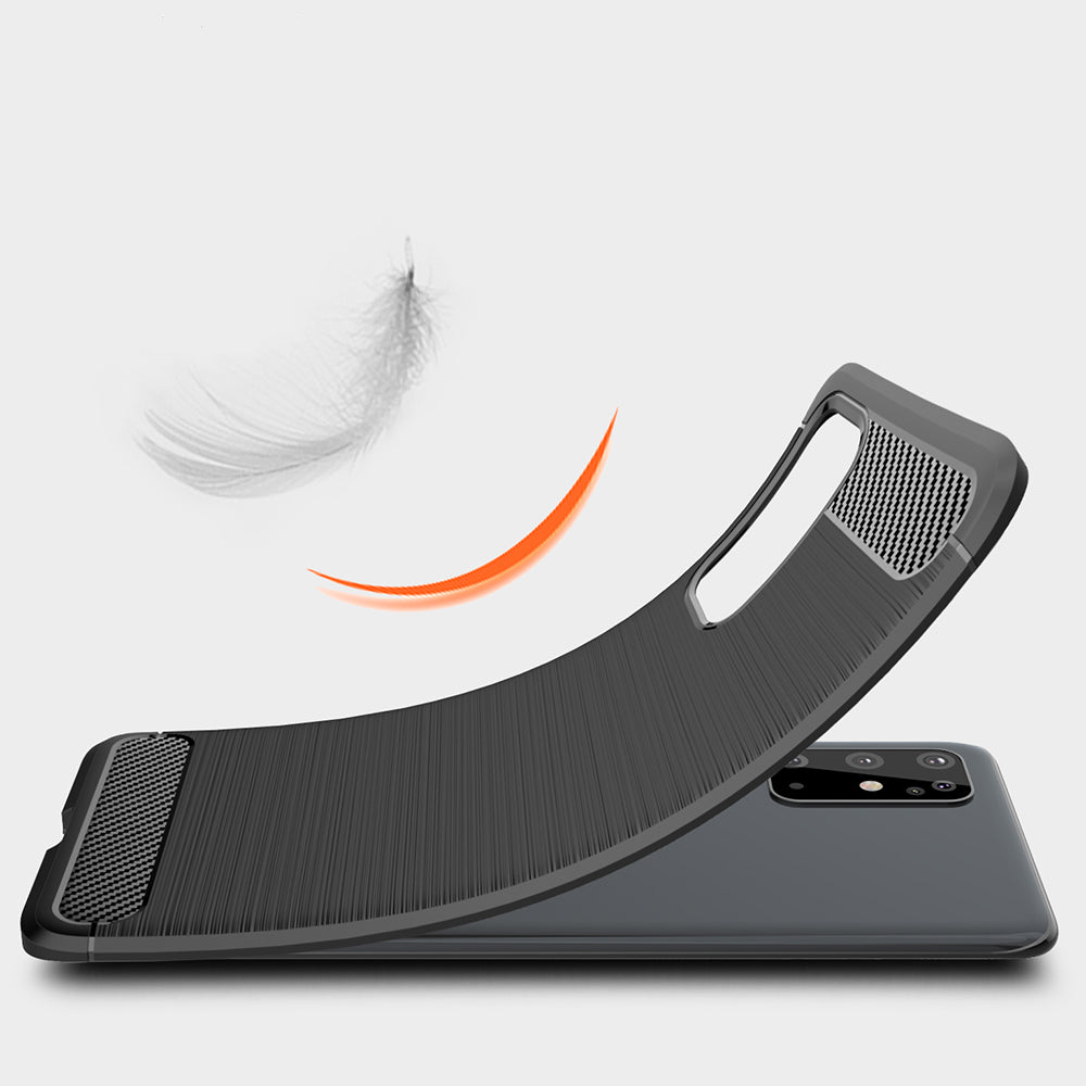 Husa de protectie Techsuit Carbon Silicone compatibil cu Samsung Galaxy S21 Ultra 5G, Negru