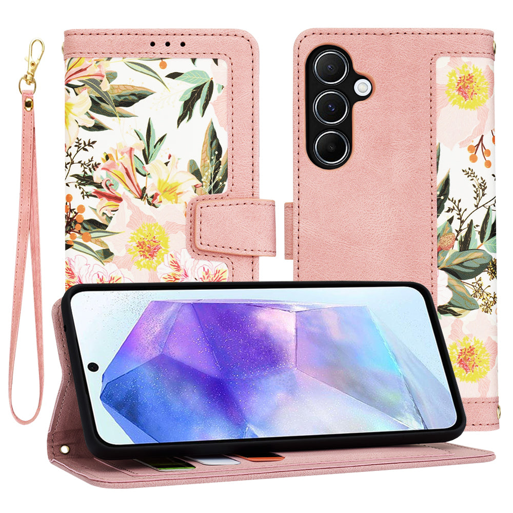 Husa de protectie Techsuit FlipCraft compatibil cu Samsung Galaxy A55 5G, Sweetheart Pink