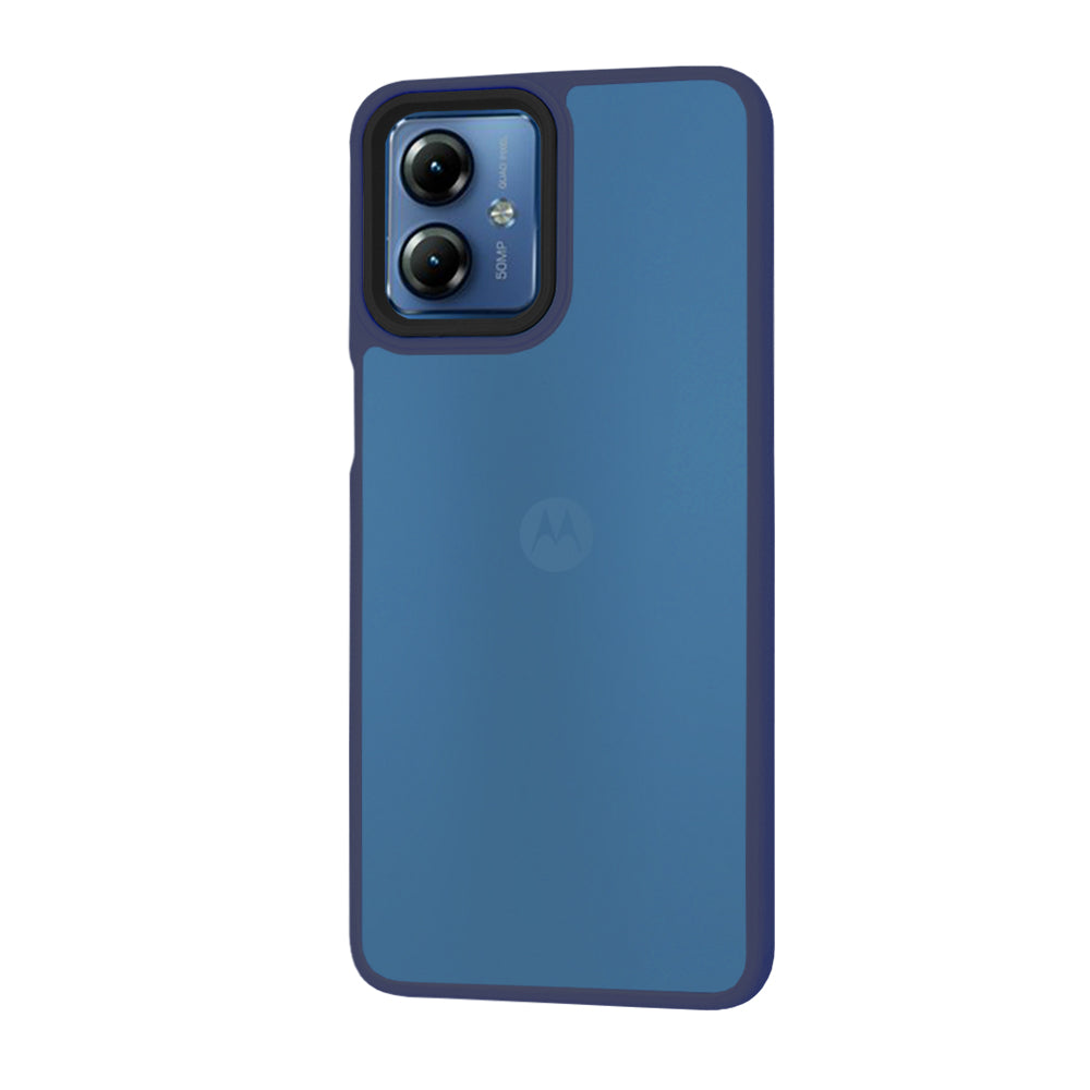 Husa de protectie Techsuit HaloFrost Series compatibil cu Motorola Moto G14, Albastru Inchis