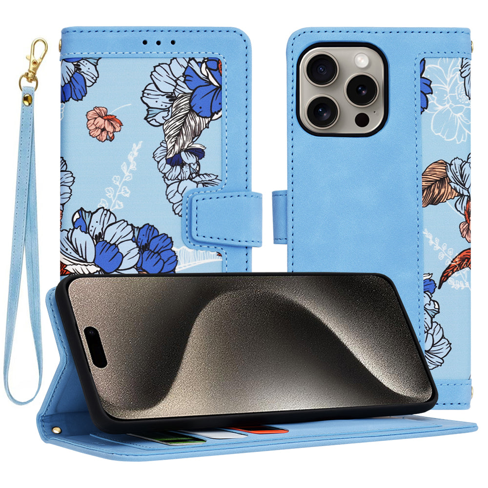 Husa de protectie Techsuit FlipCraft compatibil cu iPhone 15 Pro Max, Vibrant Blue