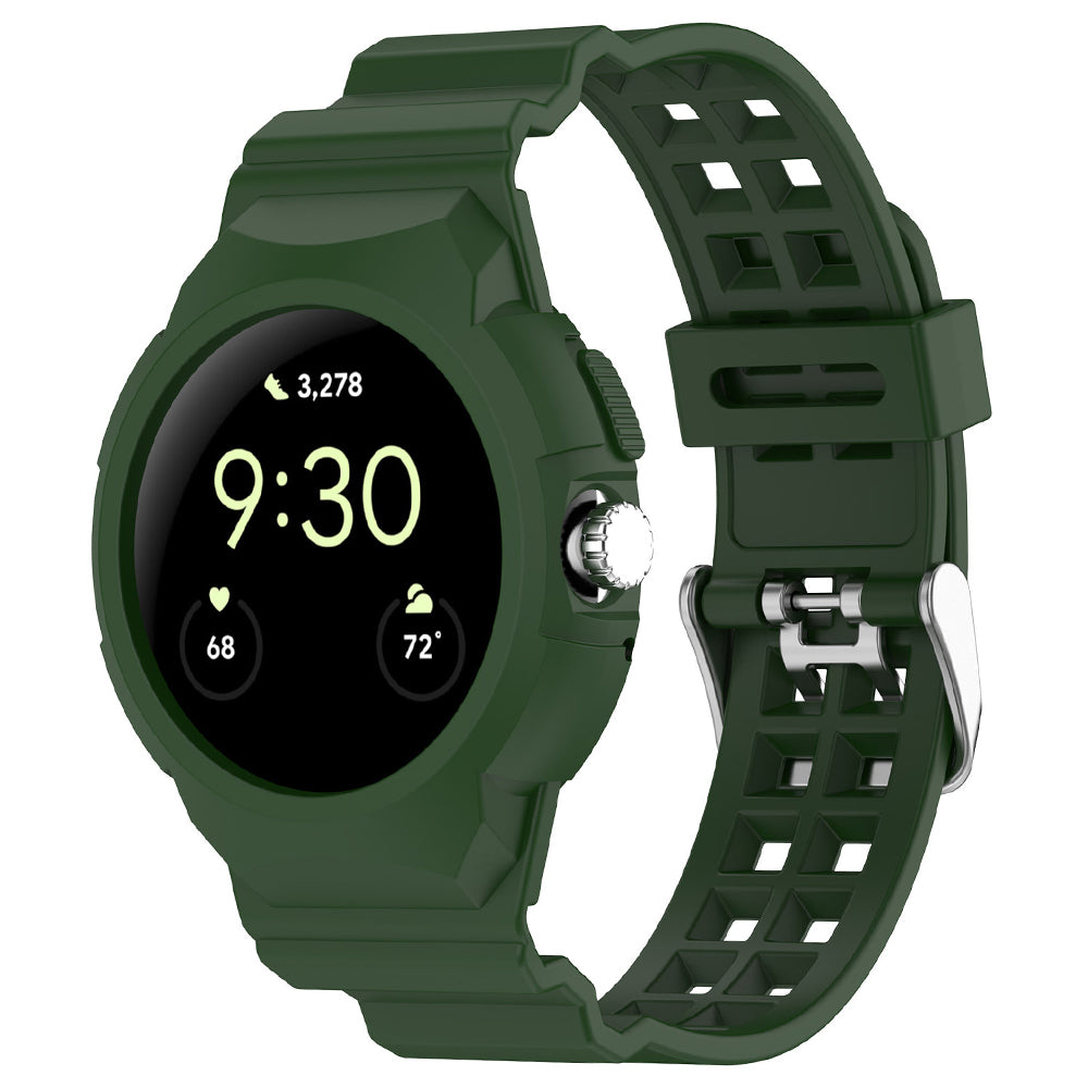 Curea smartwatch Techsuit Watchband (W065) compatibil cu Google Pixel Watch / Watch 2 / Watch 3 / Watch 4 41mm, Verde