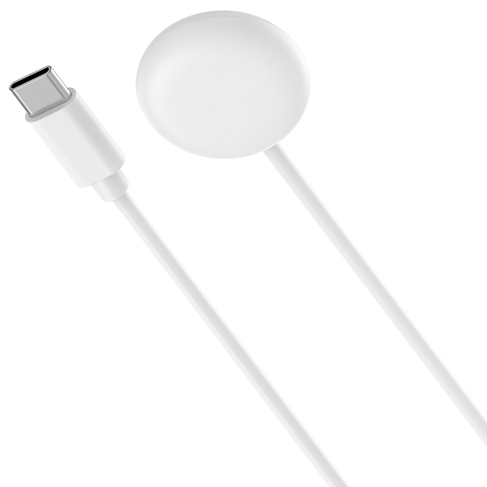 Incarcator Techsuit SmartWatch Wireless Charging Cable (THC5), for Google Pixel Watch 3 (41mm, 45mm) / 2 / Fitbit Ace LTE, Type-C, Alb