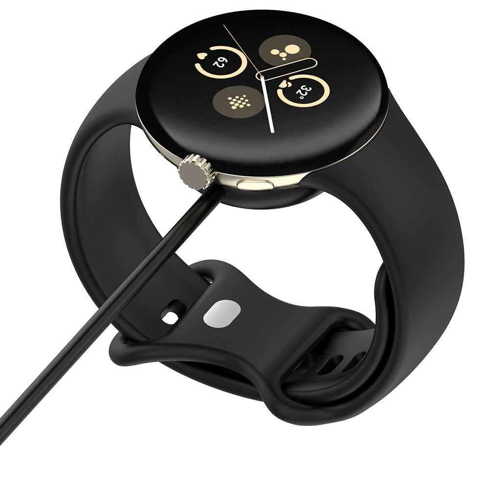 Incarcator Techsuit SmartWatch Wireless Charging Cable (THC5), for Google Pixel Watch 3 (41mm, 45mm) / 2 / Fitbit Ace LTE, Type-C, Negru