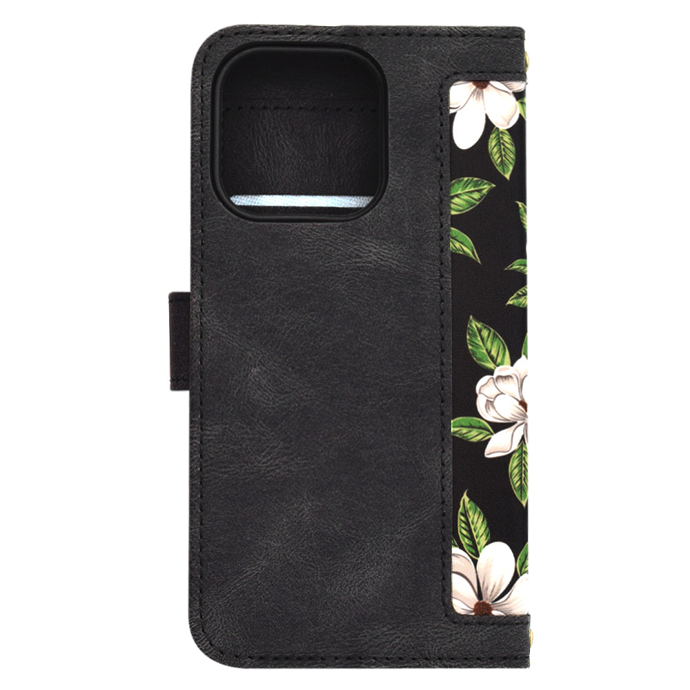 Husa de protectie Techsuit FlipCraft compatibil cu iPhone 15 Pro, Flowers of the Dawn