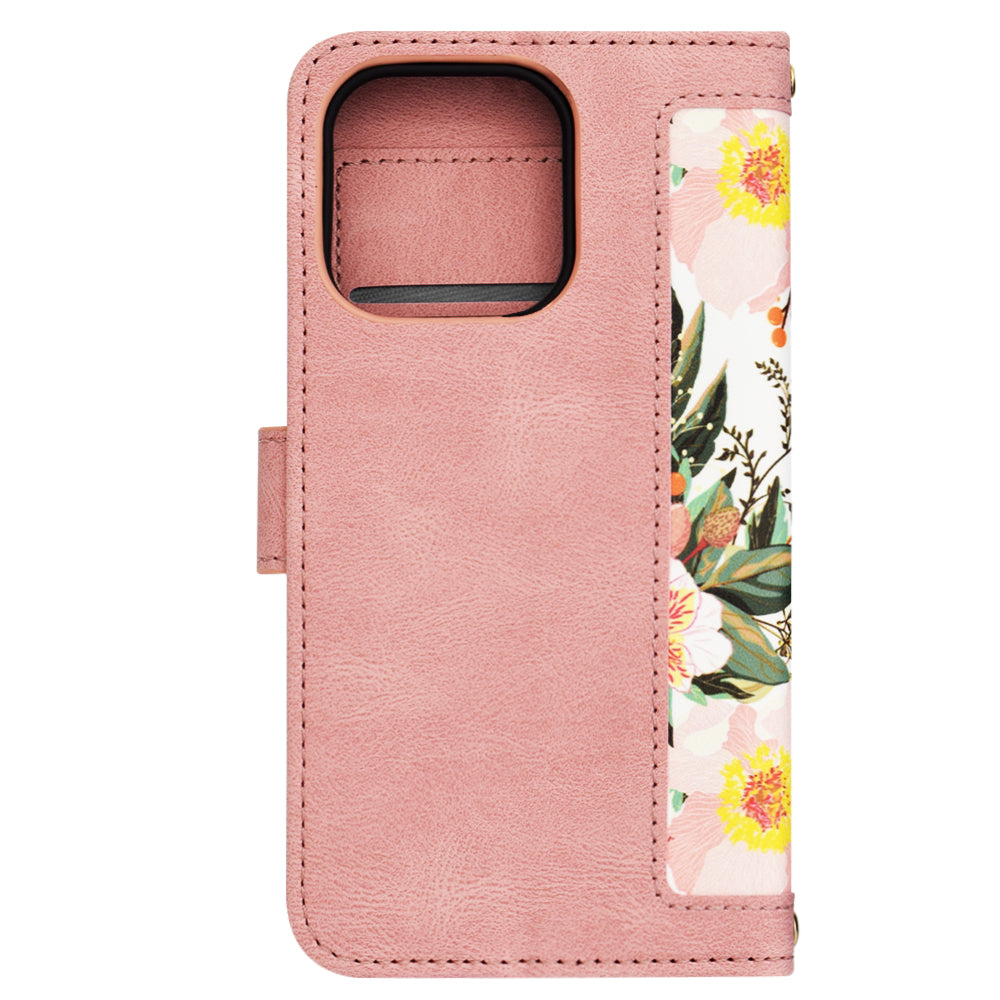Husa de protectie Techsuit FlipCraft compatibil cu iPhone 15 Pro, Sweetheart Pink