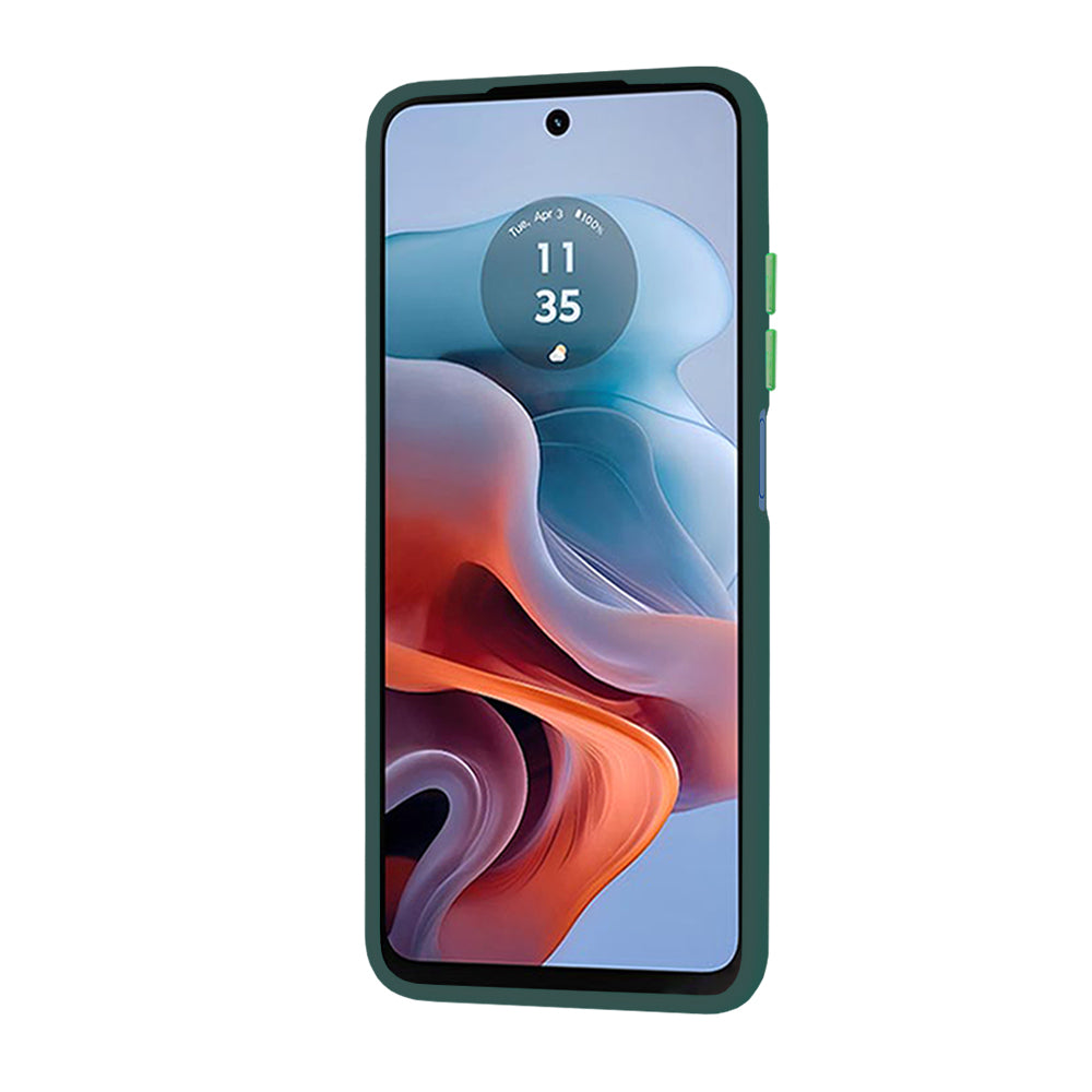 Husa de protectie Techsuit HaloFrost Series compatibil cu Motorola Moto G34 / Moto G45, Bleumarin Green