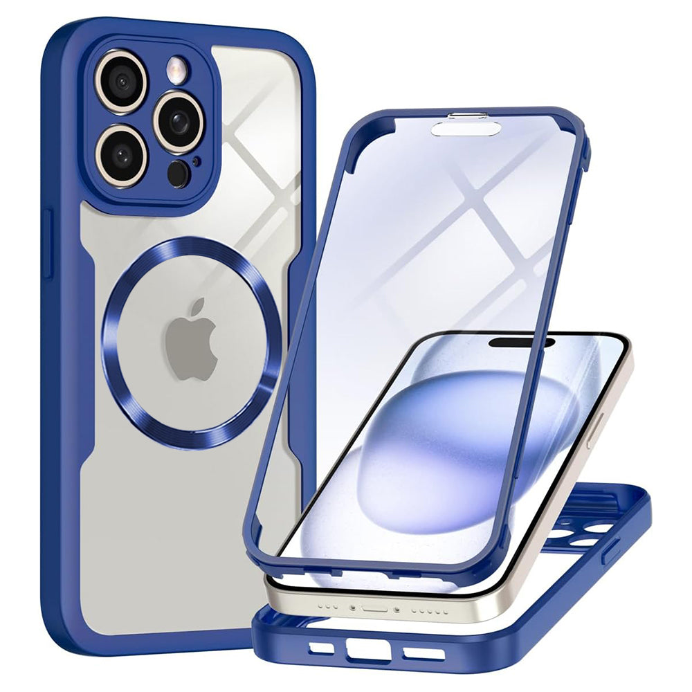 Folie de protectie Techsuit ColorVerse 360 MagSafe Series + compatibil cu iPhone 14 Pro Max, Albastru