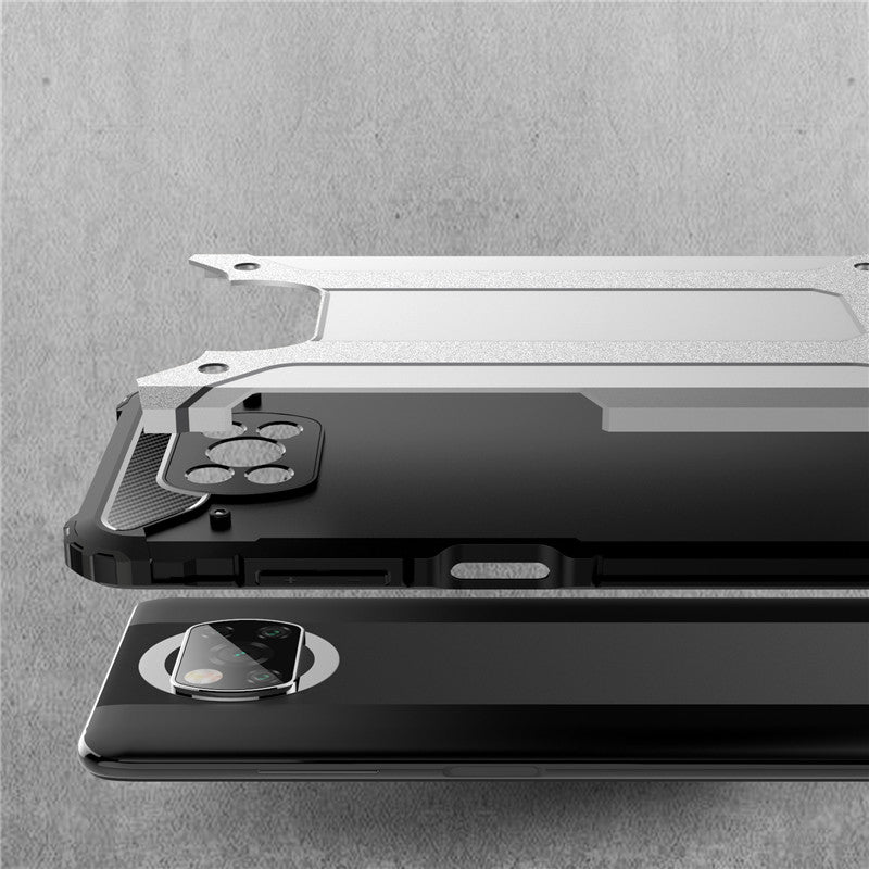 Husa de protectie Techsuit Hybrid Armor compatibil cu Xiaomi Poco X3 / Poco X3 NFC / Poco X3 Pro, Negru