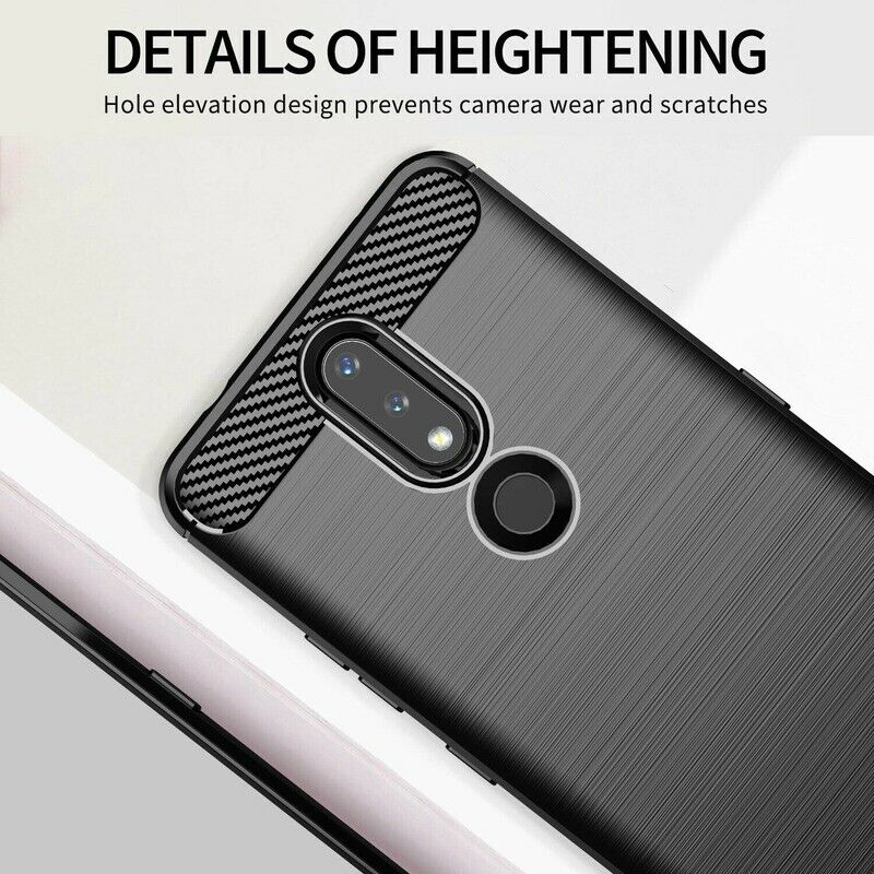 Husa de protectie TechSuit Carbon Silicone compatibil cu Nokia 2.4, Negru
