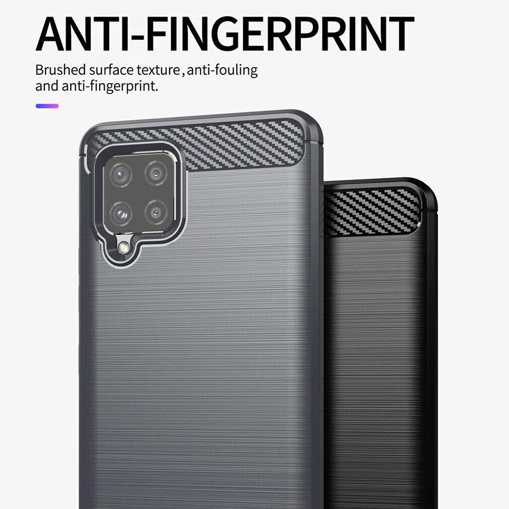 Husa de protectie TechSuit Carbon Silicone compatibil cu Samsung Galaxy A42 5G, Negru