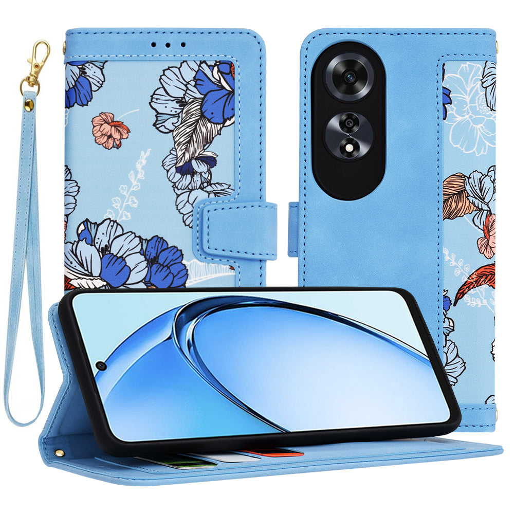Husa de protectie Techsuit FlipCraft compatibil cu Oppo A60 4G, Vibrant Blue
