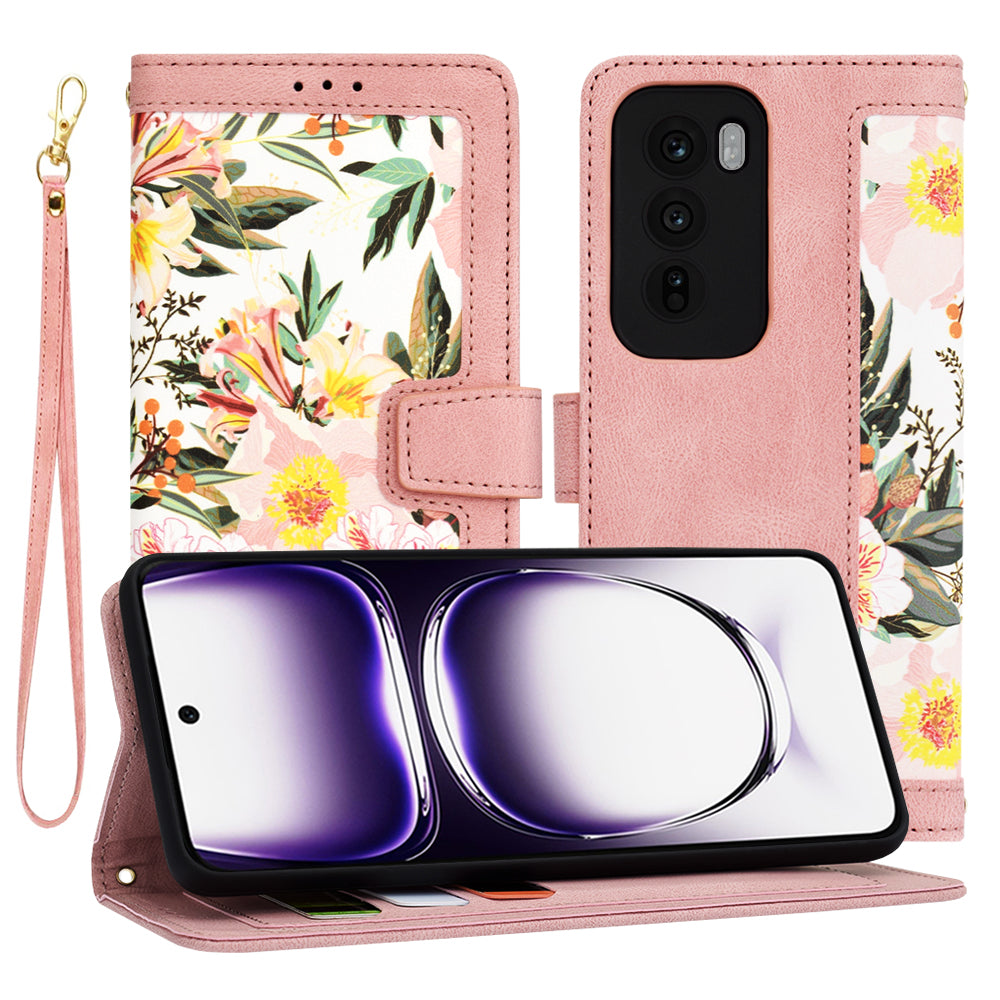 Husa de protectie Techsuit FlipCraft compatibil cu Oppo Reno12, Sweetheart Pink