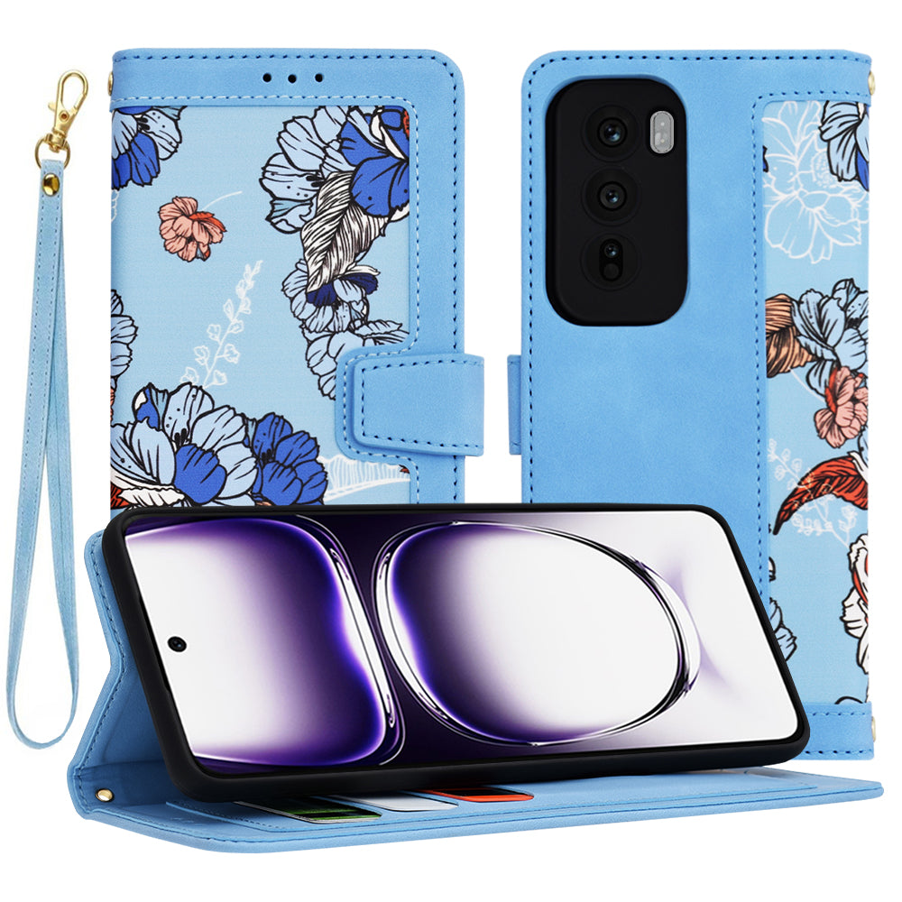 Husa de protectie Techsuit FlipCraft compatibil cu Oppo Reno12, Vibrant Blue