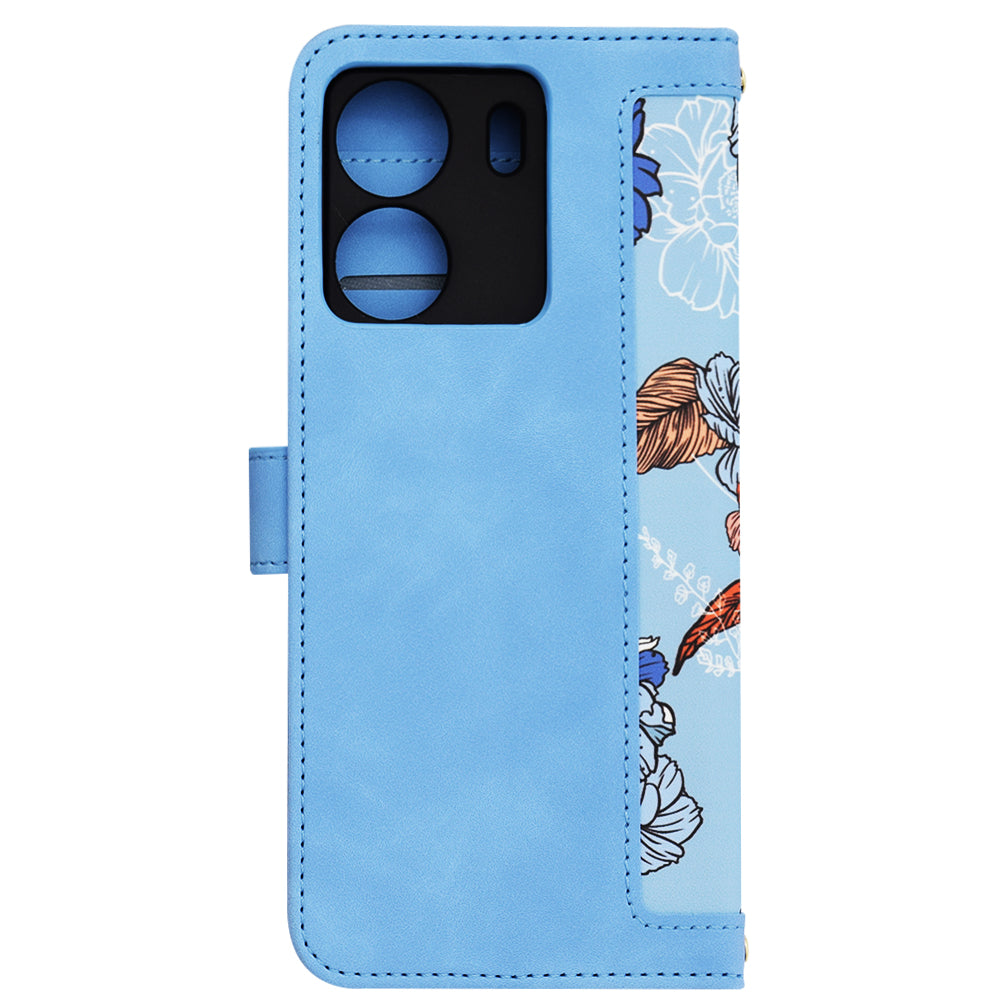 Husa de protectie Techsuit FlipCraft compatibil cu Xiaomi Redmi 13C 4G / Poco C65, Vibrant Blue