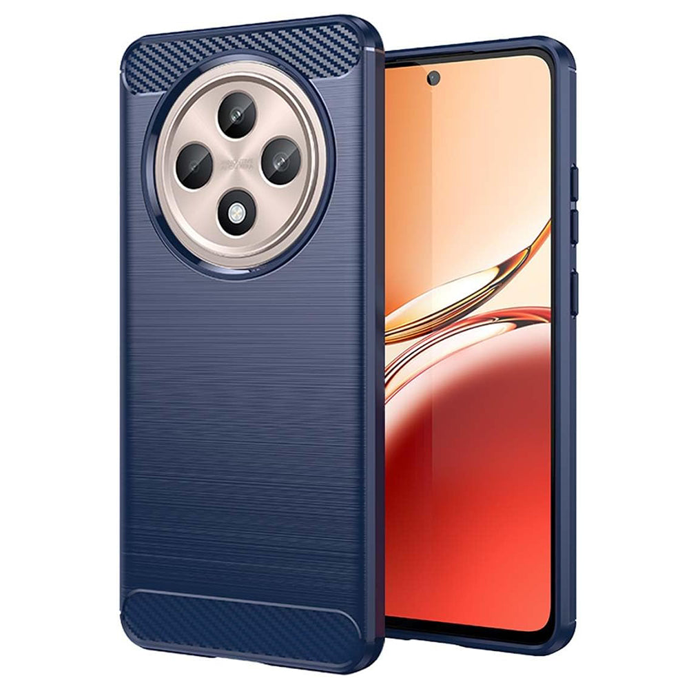 Husa de protectie Techsuit Carbon Silicone compatibil cu Oppo Reno12 F 4G / Reno12 F 5G / Reno12 FS 4G / Reno12 FS 5G, Albastru