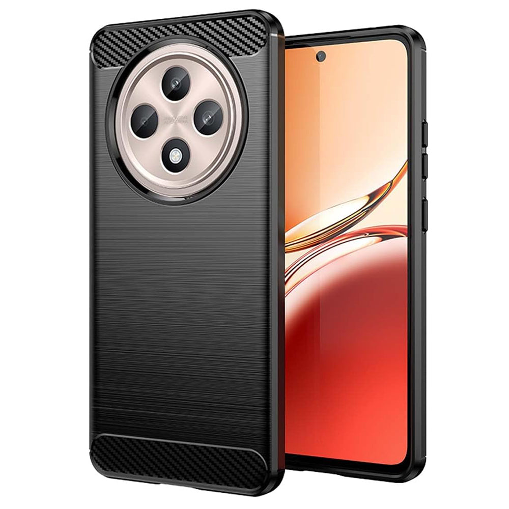 Husa de protectie Techsuit Carbon Silicone compatibil cu Oppo Reno12 F 4G / Reno12 F 5G / Reno12 FS 4G / Reno12 FS 5G, Negru