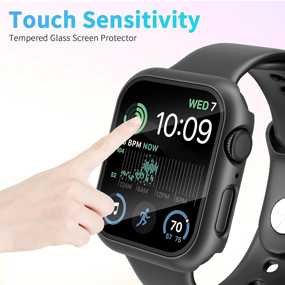 Folie de protectie smartwatch Techsuit Defense360 Pro + Screen Protector compatibil cu Apple Watch 4 / 5 / 6 / SE (40mm), Negru