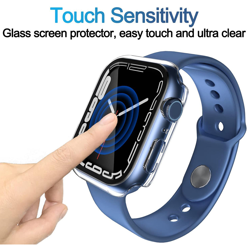 Folie de protectie smartwatch Techsuit Defense360 Pro + Screen Protector compatibil cu Apple Watch 7 (45mm), Transparent