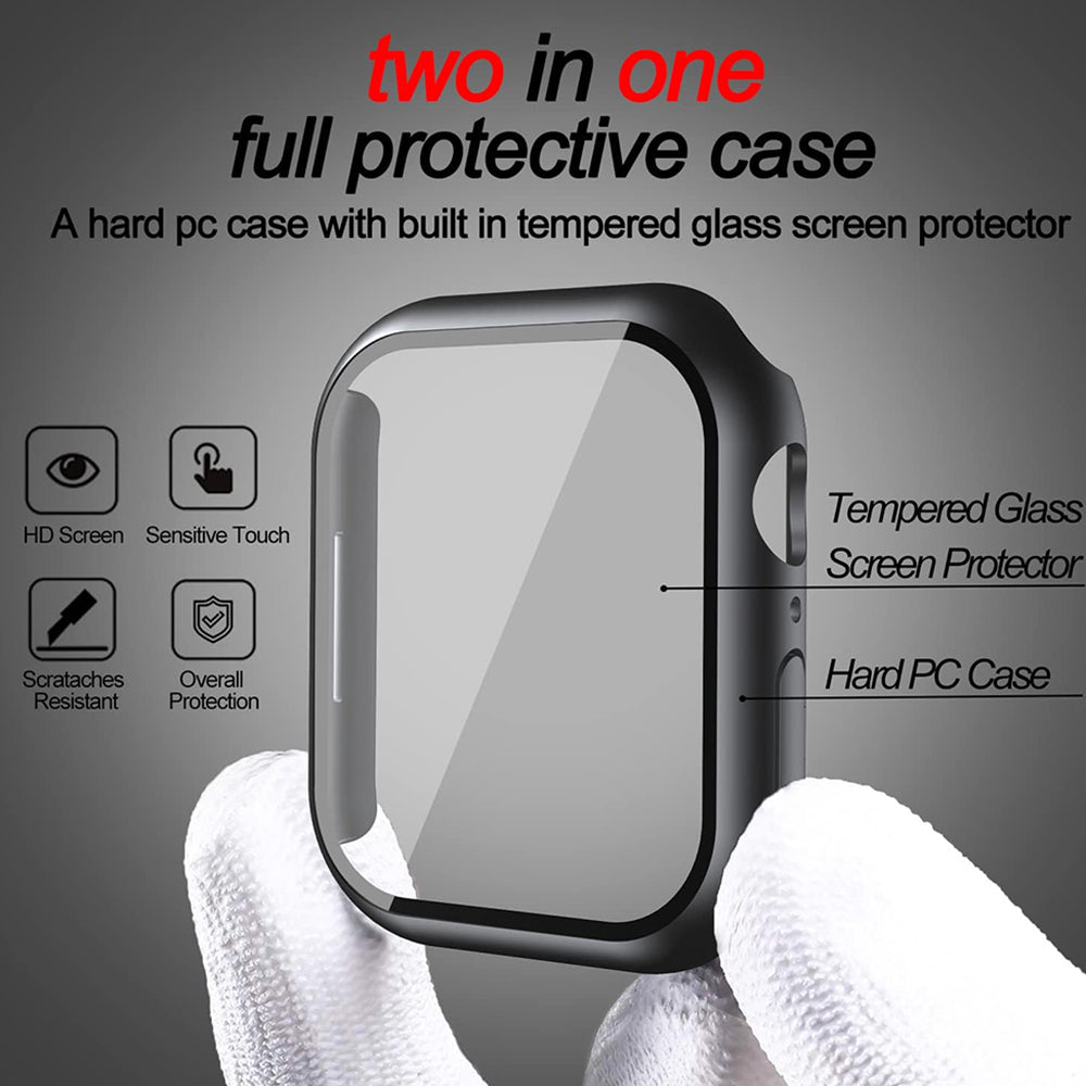 Folie de protectie smartwatch Techsuit Defense360 Pro + Screen Protector compatibil cu Apple Watch 7 (45mm), Negru