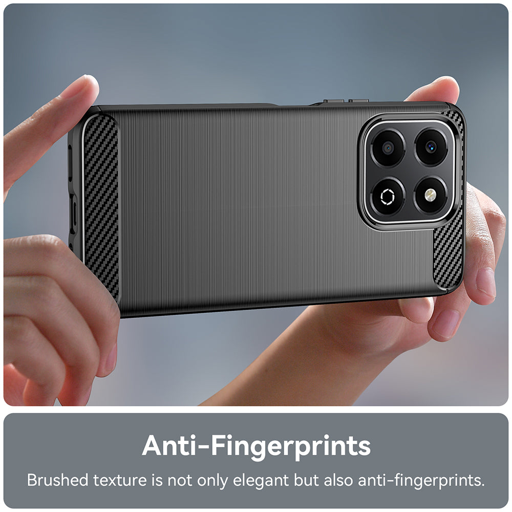 Husa de protectie Techsuit Carbon Silicone compatibil cu Honor X6b, Negru