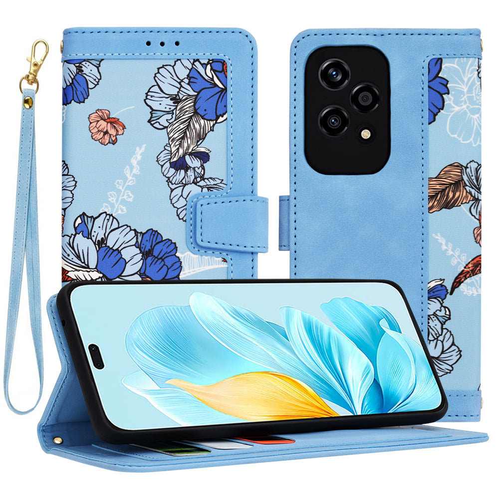 Husa de protectie Techsuit FlipCraft compatibil cu Honor 200 Lite, Vibrant Blue