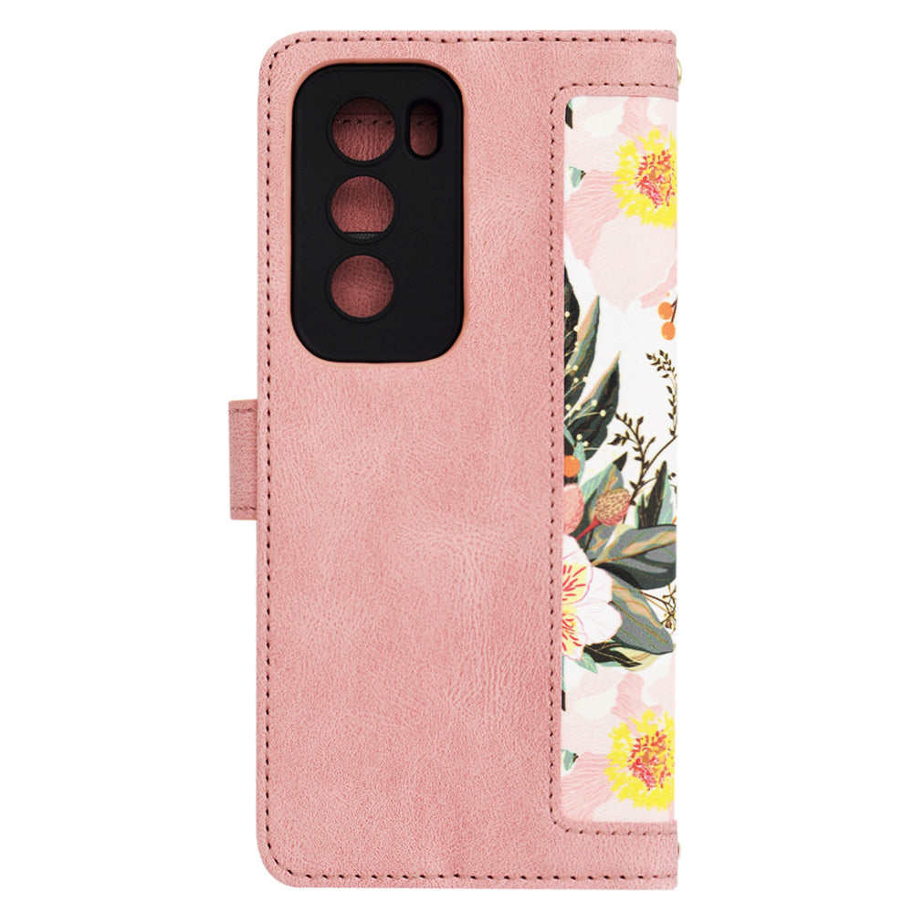 Husa de protectie Techsuit FlipCraft compatibil cu Oppo Reno12 Pro, Sweetheart Pink