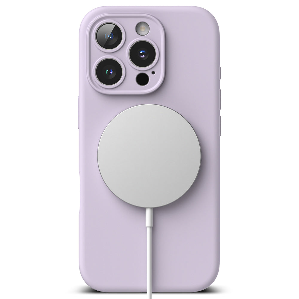 Husa de protectie Ringke Silicone Magnetic MagSafe compatibil cu iPhone 16 Pro, Lavanda