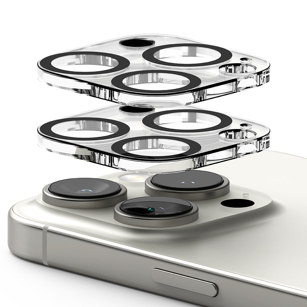 Folie de protectie Ringke Camera Glass (set de 2) compatibil cu iPhone 16 Pro / iPhone 16 Pro Max, Transparent