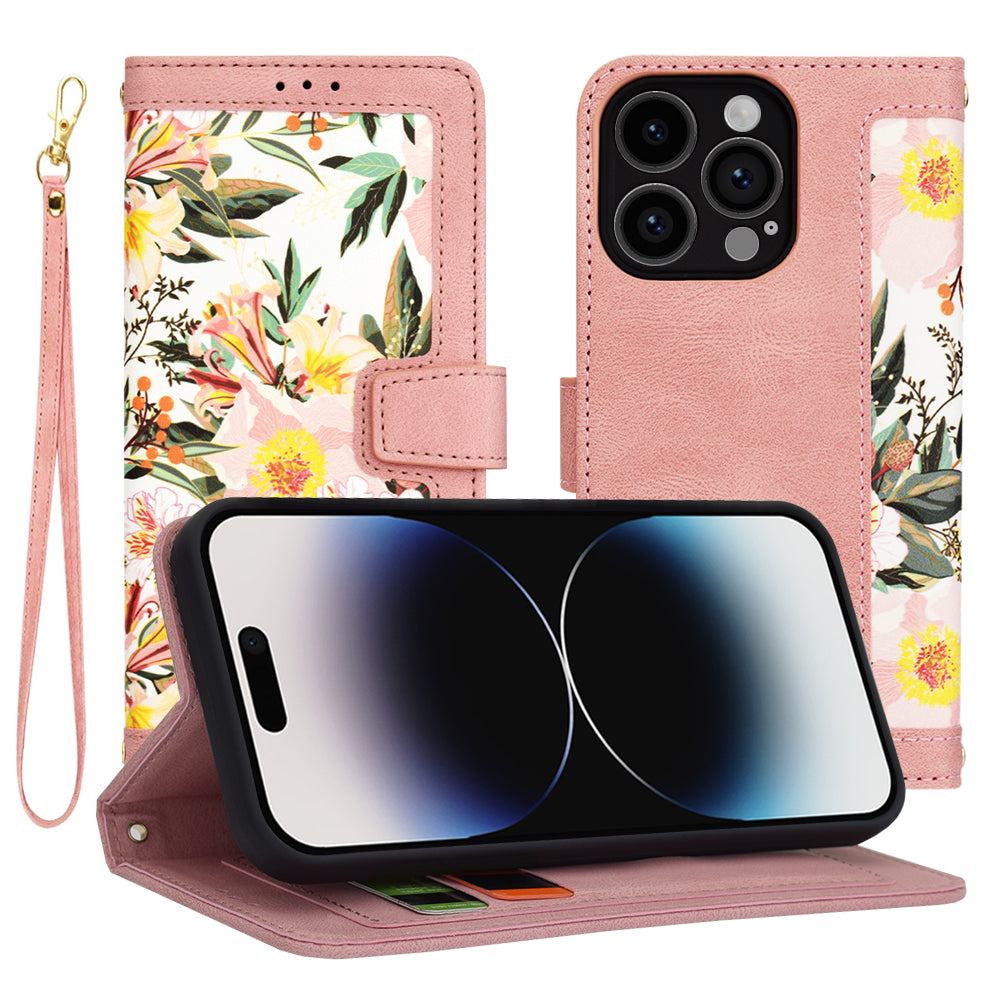 Husa de protectie Techsuit FlipCraft compatibil cu iPhone 14 Pro, Sweetheart Pink
