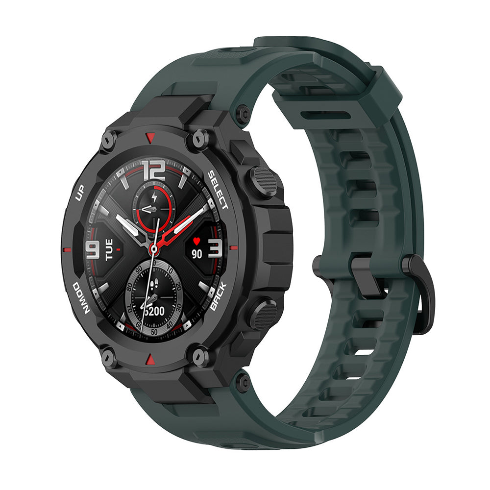 Curea smartwatch Techsuit Watchband (W067) compatibil cu Amazfit T-Rex / T-Rex Pro, Verde Inchis