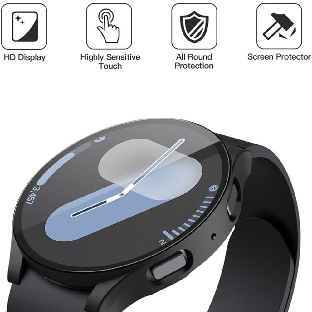 Folie de protectie smartwatch Techsuit Defense360 Pro + Screen Protector compatibil cu Samsung Galaxy Watch7 (44mm), Negru