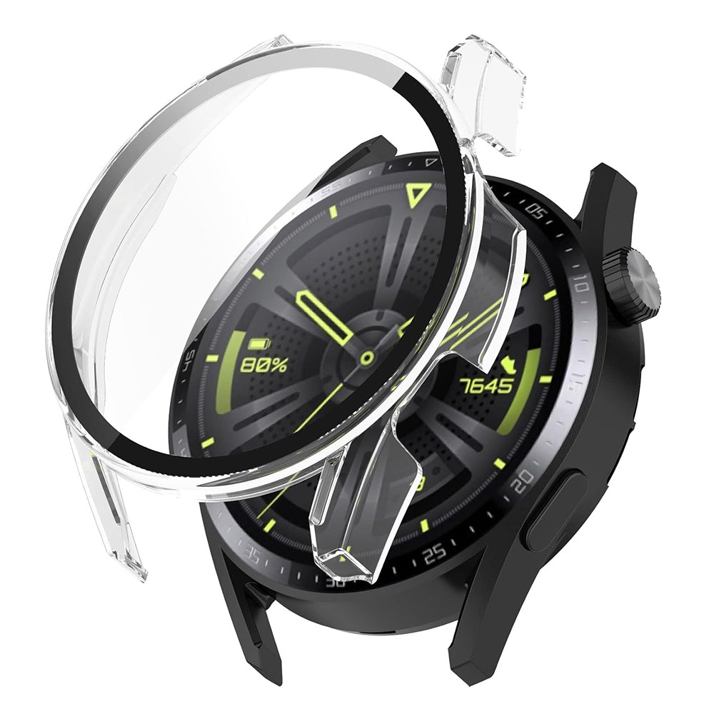 Folie de protectie smartwatch Techsuit Defense360 Pro + Screen Protector compatibil cu Huawei Watch GT 3 (46mm), Transparent