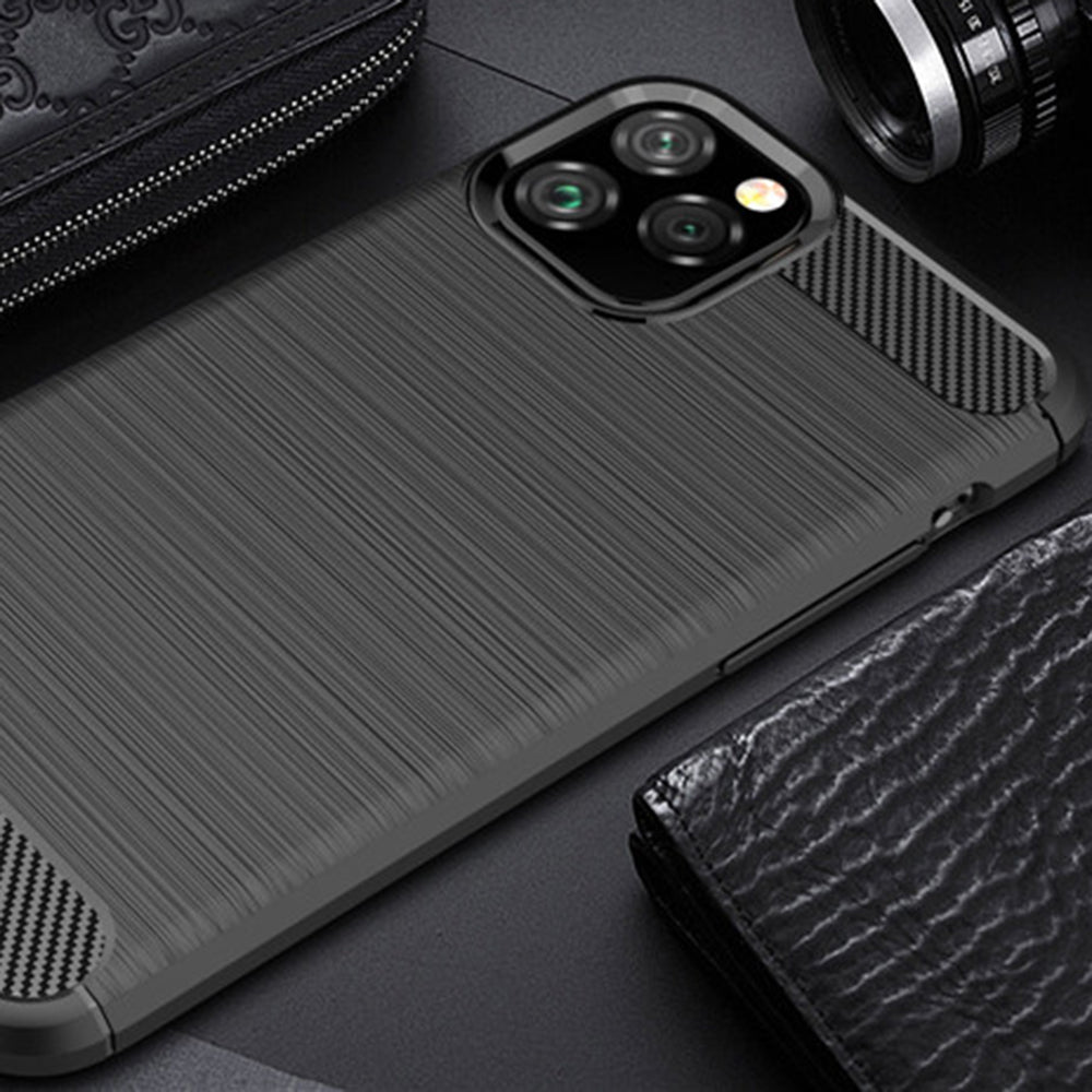 Husa de protectie Techsuit Carbon Silicone compatibil cu iPhone 12 Pro Max, Negru