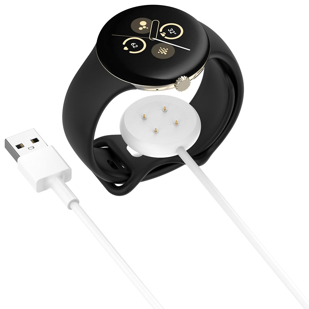 Incarcator Techsuit SmartWatch Wireless Charging Cable (THC5), for Google Pixel Watch 3 (41mm, 45mm) / 2 / Fitbit Ace LTE, USB, Alb