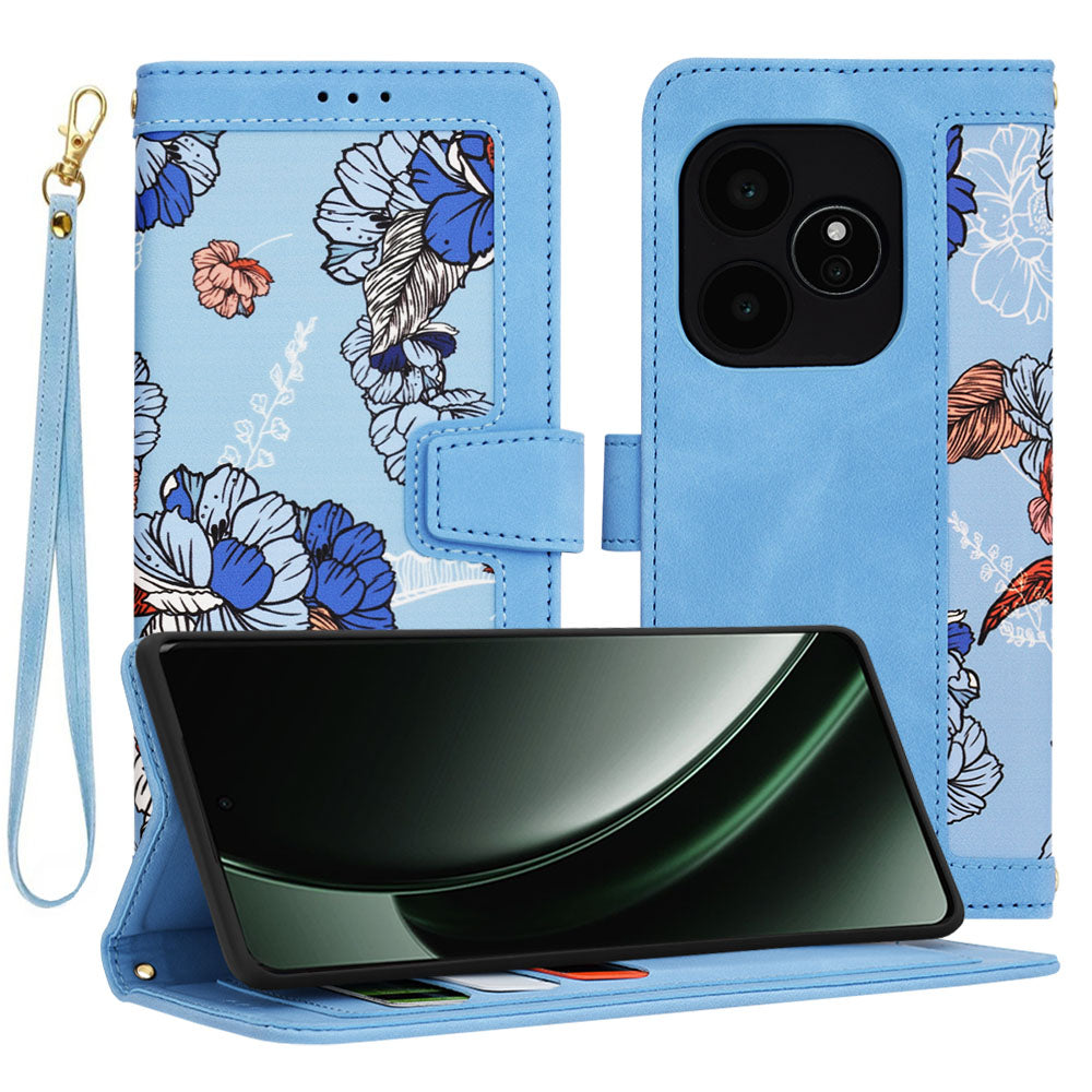 Husa de protectie Techsuit FlipCraft compatibil cu Realme GT 6 / GT 6T, Vibrant Blue