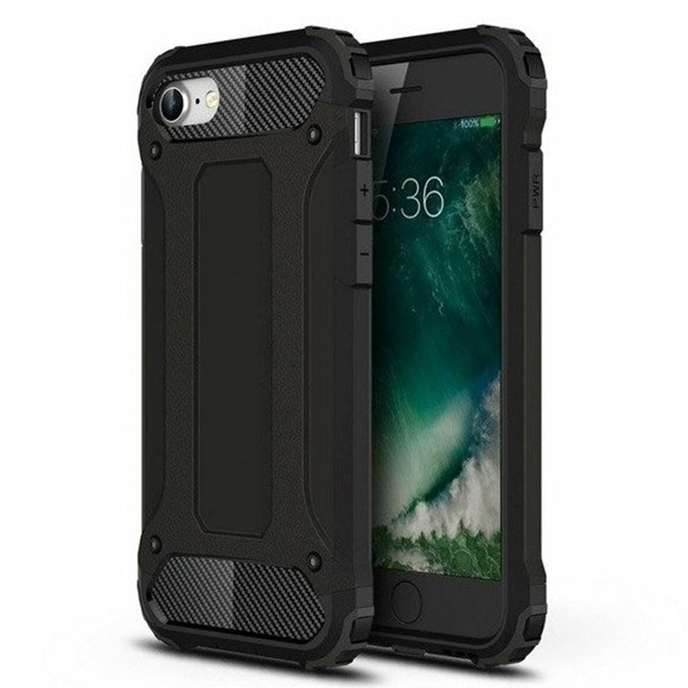 Husa de protectie Techsuit Hybrid Armor compatibil cu iPhone 7 / iPhone 8 / iPhone SE 2, SE 2020 / iPhone SE 3, SE 2022, Negru