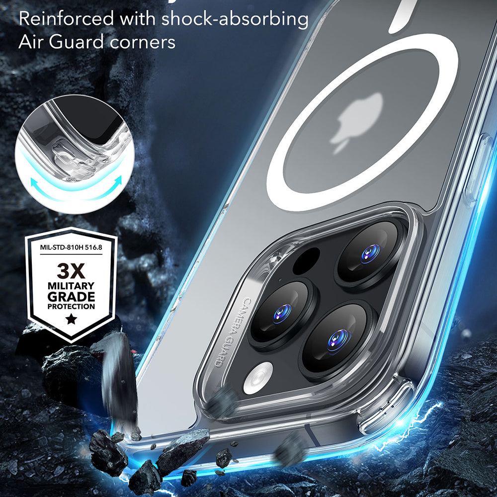 Husa de protectie ESR Classic Hybrid HaloLock compatibil cu iPhone 16 Pro Max, Frosted Clear
