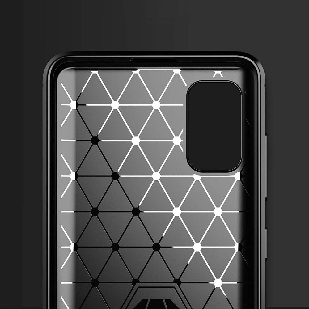 Husa de protectie Techsuit Carbon Silicone compatibil cu Huawei P40 Pro, Negru