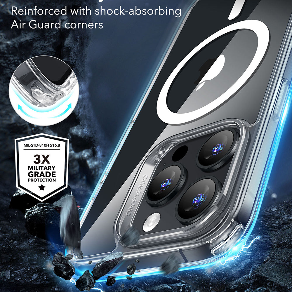 Husa de protectie ESR Classic Hybrid HaloLock compatibil cu iPhone 16 Pro, Transparent