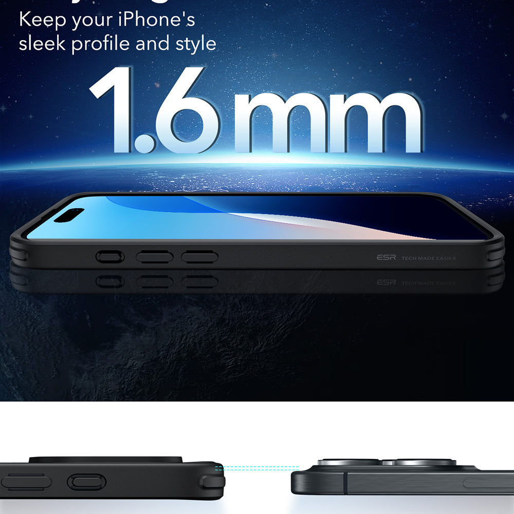 Husa de protectie ESR Classic Hybrid HaloLock compatibil cu iPhone 16 Pro, Transparent Black