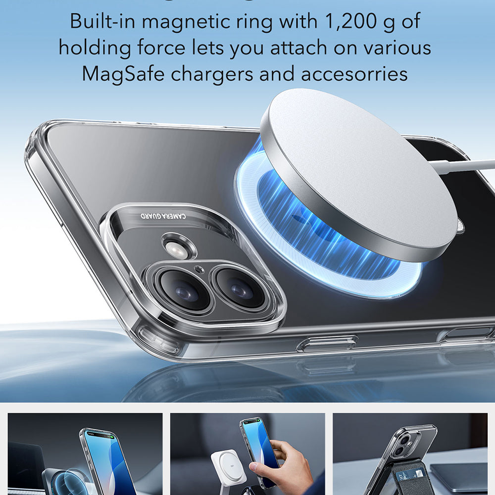 Husa de protectie ESR Zero HaloLock compatibil cu iPhone 16, Transparent