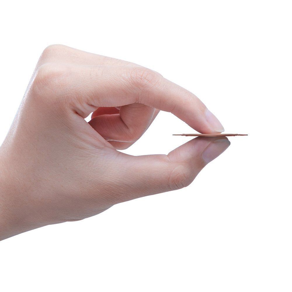 Suport Baseus Phone Ring Invizible (SUYB-0R), Standing and Folding Feature, 360° Rotating, Ultra-Thin, 3M Adhesive, Roz Auriu
