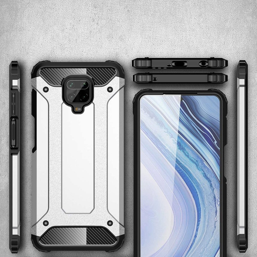 Husa de protectie Techsuit Hybrid Armor compatibil cu Xiaomi Redmi Note 9S / Note 9 Pro / Note 9 Pro Max, Negru