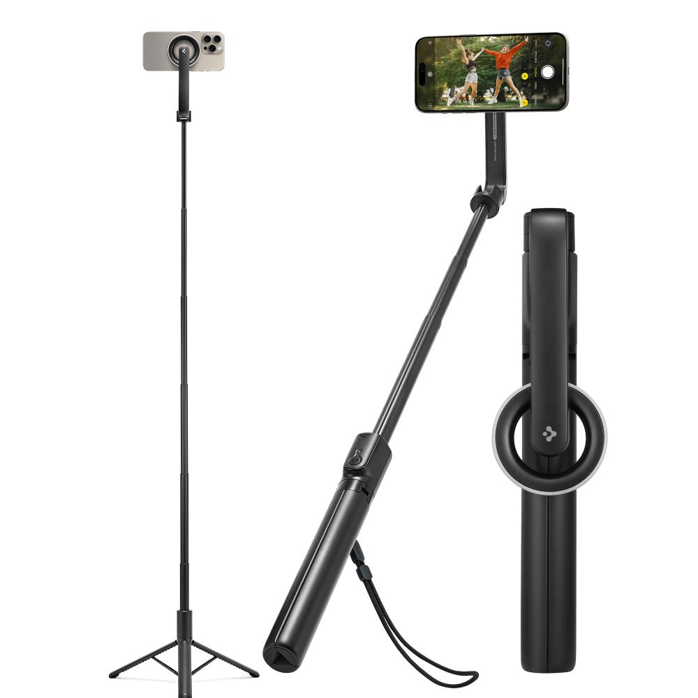 Selfie Stick Spigen S580W (AMP07659), MagSafe, Tripod, Bluetooth, Negru