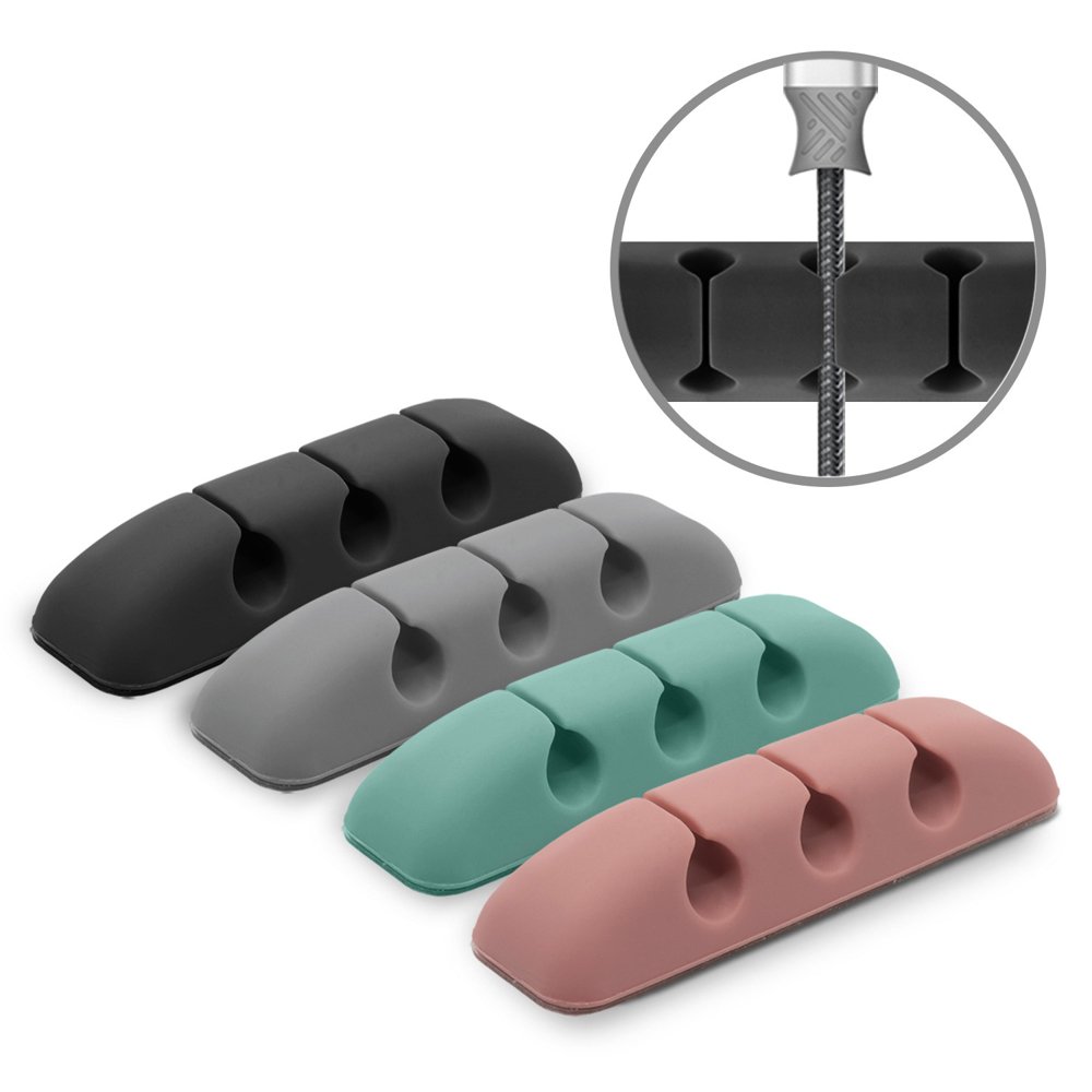Cablu Ringke Organizer (set de 4), 4 x 3 Slots, Multicolor