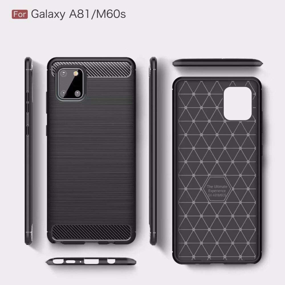 Husa de protectie Techsuit Carbon Silicone compatibil cu Samsung Galaxy Note 10 Lite, Negru