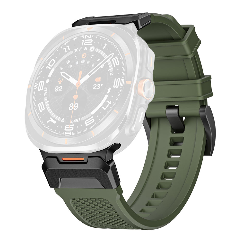 Curea smartwatch Techsuit Watchband (W068) compatibil cu Samsung Galaxy Watch Ultra 47mm / Watch Ultra 2, Verde / Black